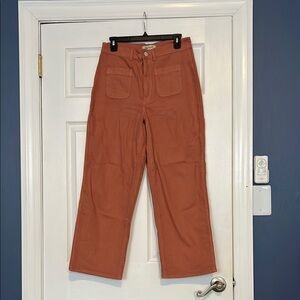 Madewell Emmett 2.0 Wide Leg Crop Pant in Dried Rose
